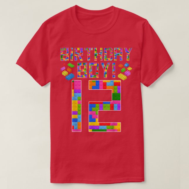 T-shirt Beau 12e anniversaire Cadeau Bâtiment de 12ans (Design devant)