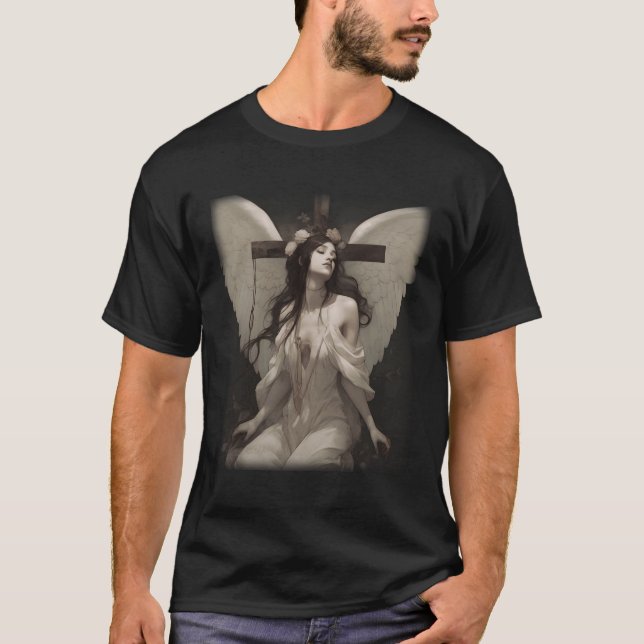 T-shirt Beau Angel Goth Esthétique Heavenly Angelic (Devant)