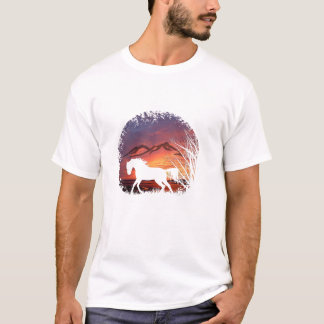 T-shirt Beau Arabian Horse Lover Equestrian Sunset S