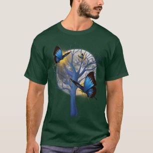 T-shirt Beau Arbre Papillons Enchantés