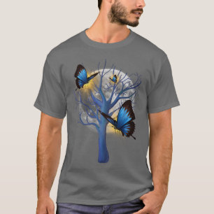 T-shirt Beau Arbre Papillons Enchantés