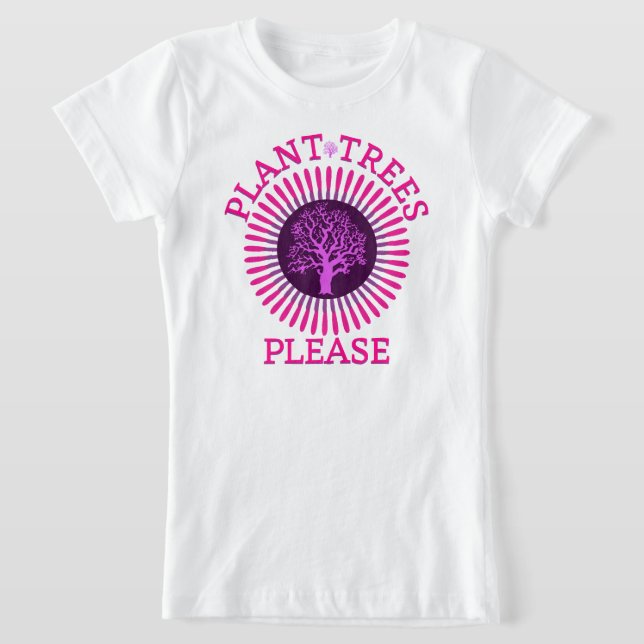 T-Shirt Beau Arbres Plantes S'Il Vous Plaît (Poser)