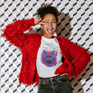 T-shirt Beau Art de Chat Peint Coloré