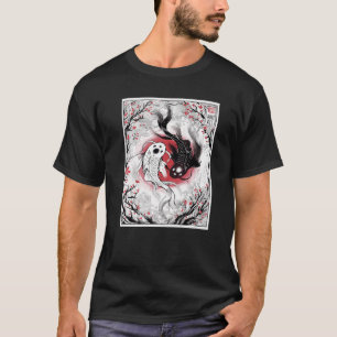 T-shirt Beau Artiste Japon Yin Yang Koi Poisson Japanes