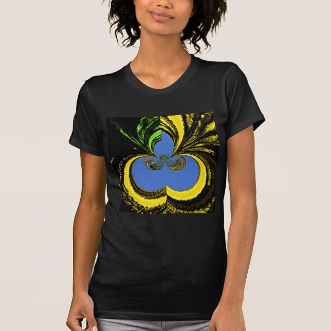 T-shirt Beau Beau Art Sud-Africain Jaune et Bleu (Devant)