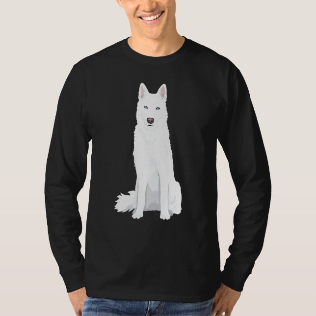T-shirt Beau blanc Sibérien Husky Sweet Blanche neige D (Devant)