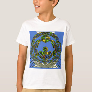 T-shirt Beau bleu africain traditionnel Vecteur ethnique
