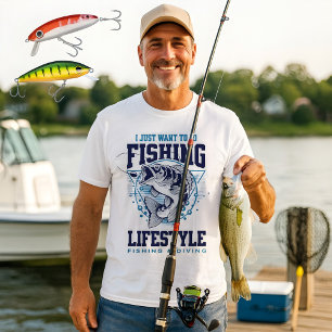 T-shirt Beau Blue Fishing Lifestyle Extérieur