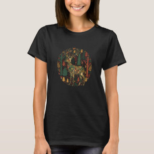T-shirt Beau Cerf Art Animalier Abstrait Vintage Fores