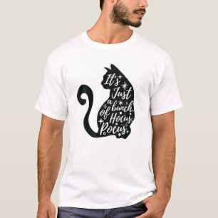 T-shirt Beau chat noir aux étoiles brillantes