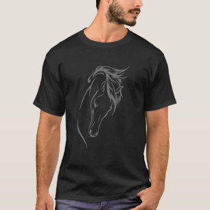 T-shirt Beau cheval motif tête équitation fille cheval 1