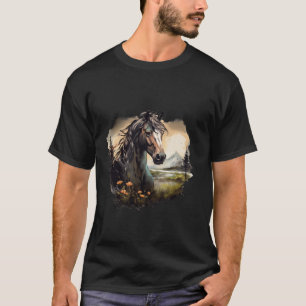T-shirt beau cheval sauvage Idée Créative Inspiration Gra