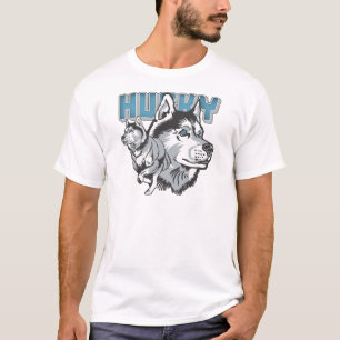 T-shirt Beau chien de traîneau sibérien