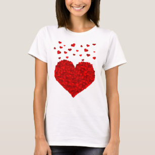 T-shirt Beau coeur rouge Saint Valentin