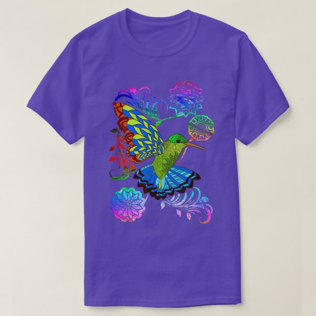 T-shirt Beau colibri coloré (Design devant)