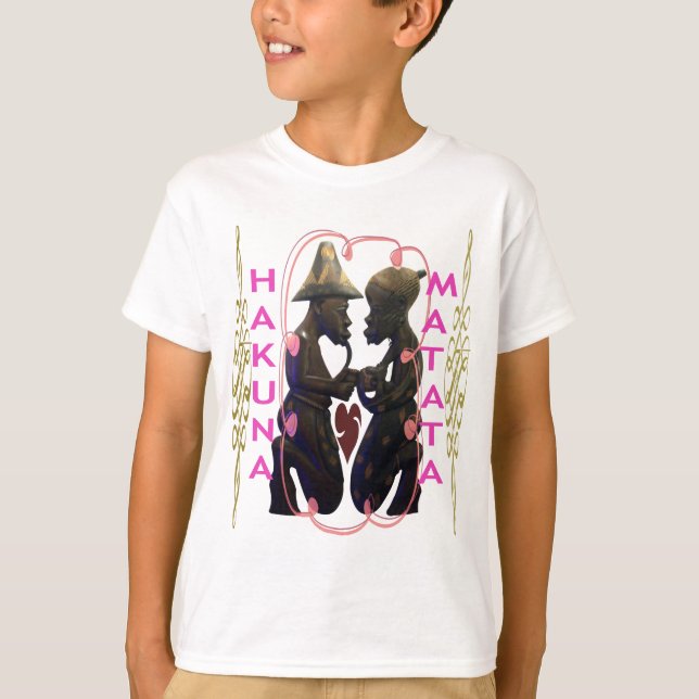 T-shirt Beau couple d'Afrique Extraordinaire : un art roma (Devant)