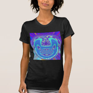 T-shirt Beau cyan bleu kaléidoscope vectoriel design