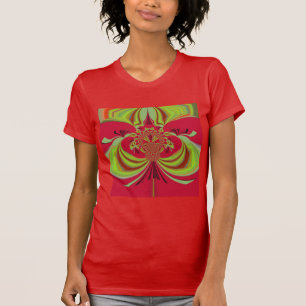 T-shirt Beau design jaune rouge. Code vecteur d'inspiratio