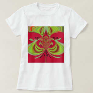 T-shirt Beau design jaune rouge. Code vecteur d'inspiratio