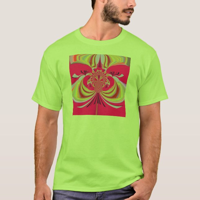 T-shirt Beau design jaune rouge. Code vecteur d'inspiratio (Devant)