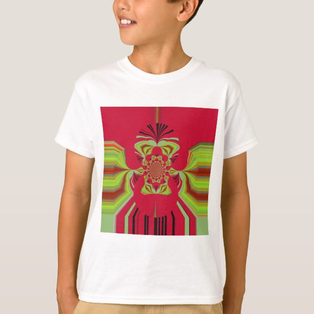 T-shirt Beau Extraordinaire Africain rouge Motif Motif (Devant)
