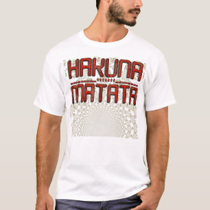 T-shirt Beau Extraordinaire Embossé Rouge Hakuna Matata Te