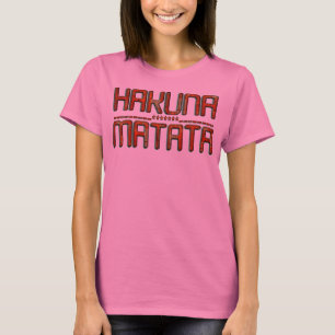 T-shirt Beau Extraordinaire Embossé Rouge Hakuna Matata Te