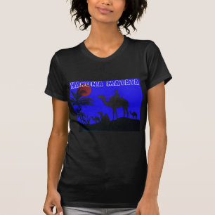 T-shirt Beau Extraordinaire Sunset Camel Safari Art Imprim
