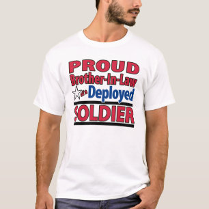 T-shirt Beau-frère fier d'une chemise déployée de soldat