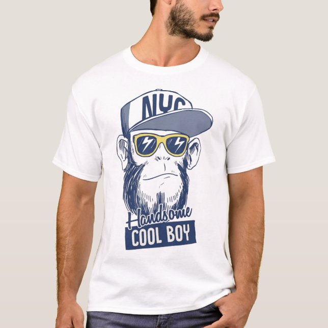 T-shirt Beau Garçon Cool (Devant)