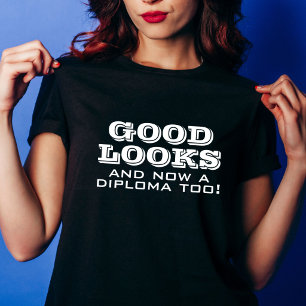 T-shirt Beau Gosse et Diplôme Aussi Drôle Remise de Diplôm