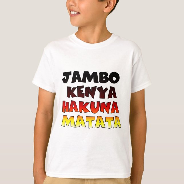T-shirt Beau Jambo Kenya Hakuna Matata Beau Art (Devant)