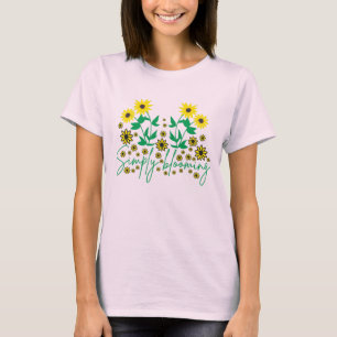 T-shirt Beau jardin botanique Fleur sauvage aquarelle
