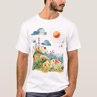 T-shirt Beau jardin d'été