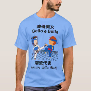 T-shirt Beau Karate Chinois Italien Langue