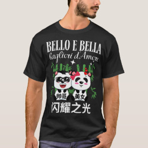 T-shirt Beau Kawaii Panda chinois Italien La