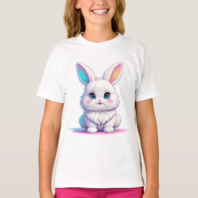 T-shirt Beau lapin blanc (Devant)