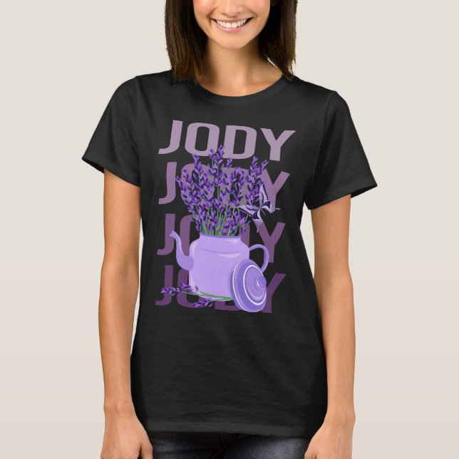 T-shirt Beau Lavande - Jody Nom (Devant)