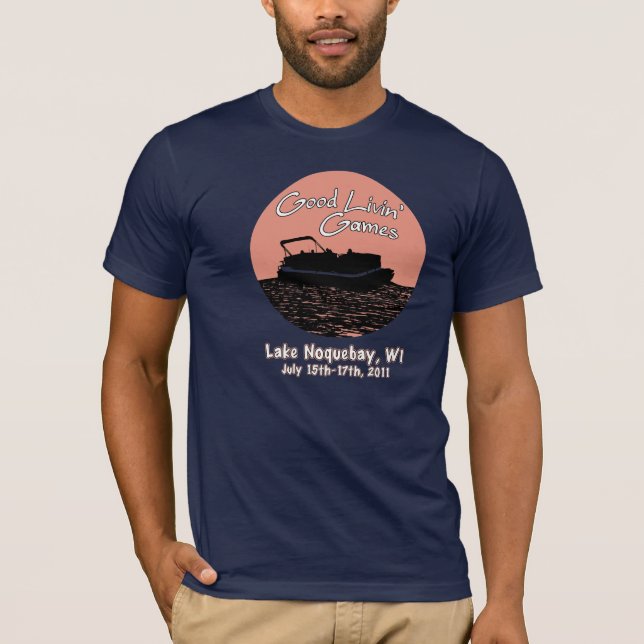 T-shirt Beau Livin' Jeux Bleu (Devant)