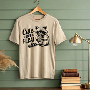 T-shirt Beau Mais Feral Raccoon Boire