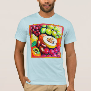 T-shirt Beau Mélange de peinture de fruits de raisin. Comm