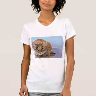 T-shirt Beau mignon chat yeux bleus