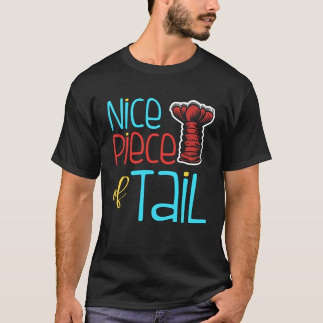 T-shirt Beau Morceau De Tail Crawfish Echerfish Manger (Devant)