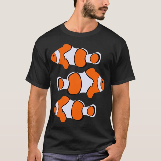 T-shirt Beau motif de poisson clown (Devant)