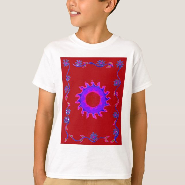 T-shirt Beau Motif Indien Mehndi Art Design (Devant)