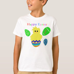 T-shirt Beau oeuf coloré oeufs de poussins de Pâques PERSO