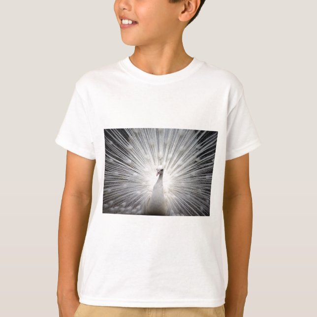 T-shirt Beau paon blanc (Devant)