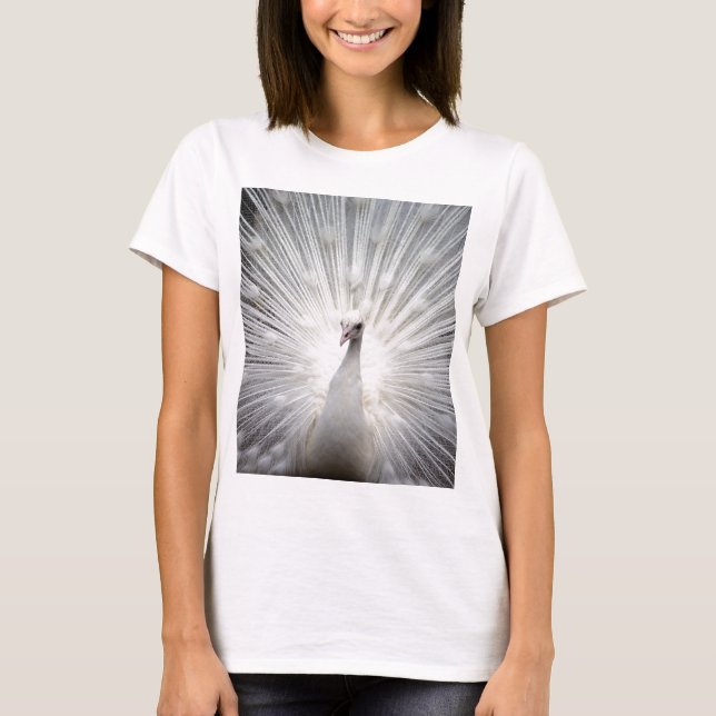 T-shirt Beau paon blanc (Devant)