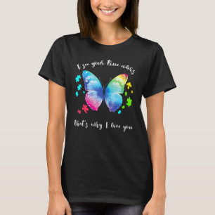 T-shirt Beau Papillon Autisme Je Vois Vos Vrais Couleurs