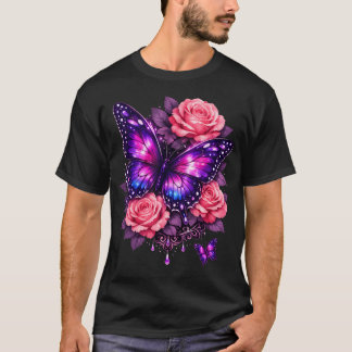 T-shirt Beau Papillon Rose Violette Amoureux des Papillons
